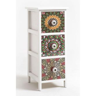 Regalos Miguel Muebles Auxiliares - Cajonera Estrecha Mosaiko 3 Cajones