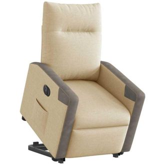 vidaXL Vidaxl - Sill&oacute;n El&eacute;ctrico Reclinable Elevable De Tela Color Crema