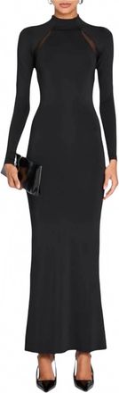 SER.O.YA Womens Krystal Mesh Panel Maxi Dress In Black