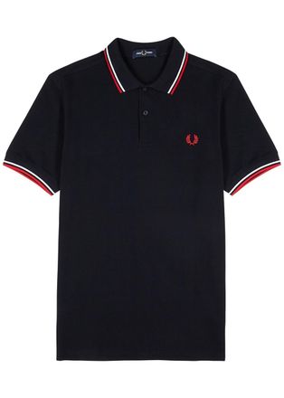Fred Perry M3600 Piqué Cotton Polo Shirt - Navy - XL