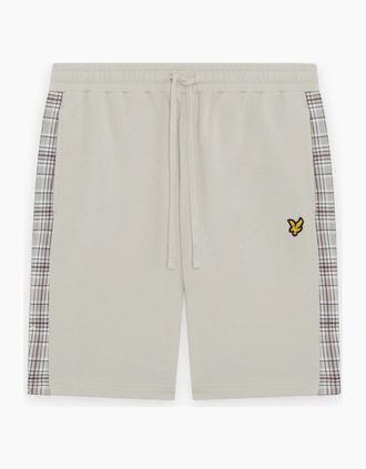 Lyle & Scott Mens Lyle & Scott Check Panelled Sweat Shorts Cove - Size: 32/30/31