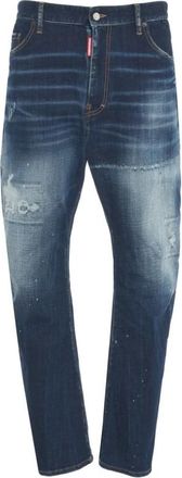 Dsquared2 Blauwe Distressed Jeans London Bro Ss 25 - Heren - Slim Fit Jeans - Blauw - L - Jeans