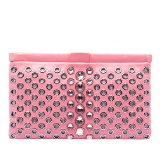 Miu Miu Pre-owned Clutches, female, Pink, Size: ONE SIZE Pre-owned Nappa Leather Clutch
