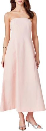 endless rose Strapless Linen Dress in Pink at Nordstrom, Size Medium