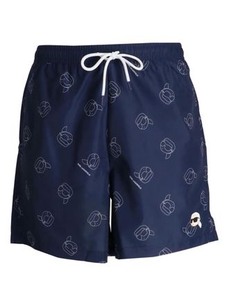 Karl Lagerfeld Ikon swim shorts - Blue