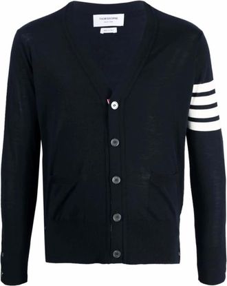 Thom Browne Heren, Truien, Blauw, Maat: XL Wol
