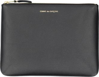 Comme Des Gar&ccedil;ons Leren ritszak met gouden detail - Dames - Portefeuilles - Zwart - ONE Size - Leer - Accessoires