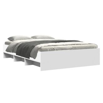 vidaXL Estructura De Cama Madera De Ingenier&iacute;a Blanca 120x190 Cm Vidaxl