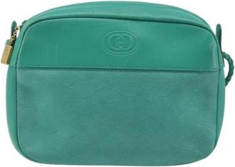 Gucci Pre-owned Vintage Schoudertas - unisex - Vintage Schoudertas - Groen - ONE Size - Leer - Vintage