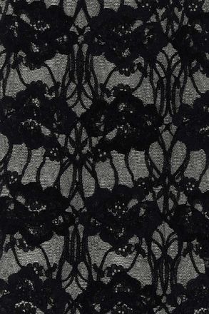 Saint Laurent Womens Lace Leggings Black Nylon Elastane