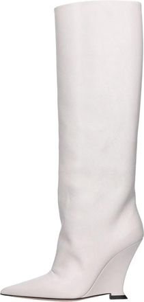 3Juin Numa 100 Leather Boots - Dames - Hoge Laarzen - Wit - 38 EU - Leer - Schoenen