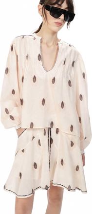 Maria Cher Florida Alison Mini Skirt In Ethnic Ecru