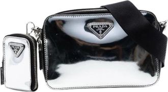 Prada Pre-owned Vintage Crossbody Bag - Dames - Vintage Schoudertas - Grijs - ONE Size - Leer - Vintage