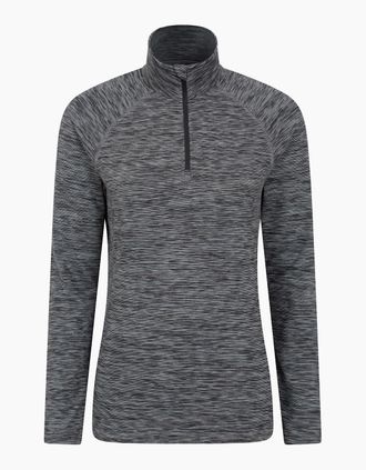 Mountain Warehouse Womens Mountain Warehouse Womens/Ladies Bend & Stretch Half Zip Midlayer - Black - Size: 16