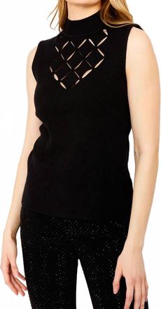 Frank Lyman Design Knit Sleeveless Top In Black