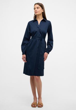 Eterna Blusenkleid ETERNA LOOSE FIT, Damen, Gr. 44, Normalgr&ouml;ssen, blau (navy), 95% Baumwolle, 5% Elasthan, Kleider Blusenkleid