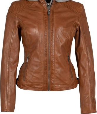Mauritius Womens Allice Rf Leather Jacket In Cognac
