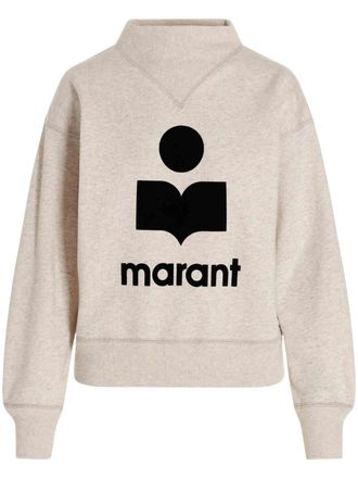 Isabel Marant Cropped Sweater with Bold Logo and Relaxed Fit