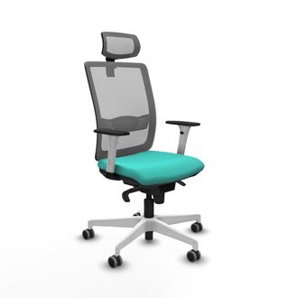 Piqueras y Crespo Silla De Oficina Piqueras Y Crespo Haches Gris Similpiel Blanco