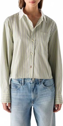 Amo Ruth Crop Shirt In Thistle