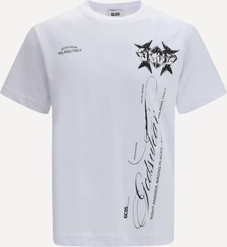 GCDS History print cotton T-shirt Male XL