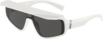 Dolce & Gabbana White/Dark Grey Zonnebrillen DG 6179 - Heren - Zonnebrillen - Wit - 46 MM - Accessoires