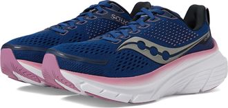 Saucony Womens Guide 17 Sneaker, Navy/Orchid, 4 UK
