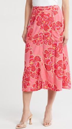 Daniel Rainn Daniel Rainn Floral Midi Skirt in Pink at Nordstrom Rack, Size X-Large