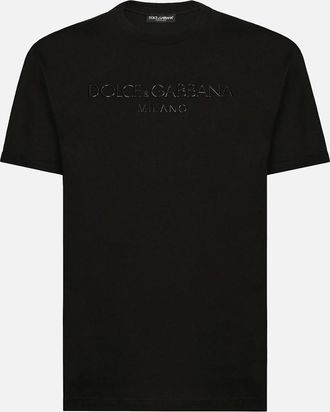 Dolce & Gabbana Mens Dolce & Gabbana Black Sicily Logo Printed T-Shirt in Black - Size: 42