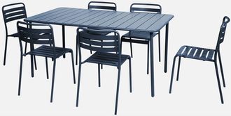 Sweeek Mesa De Jard&iacute;n De Metal Con 6 Sillas