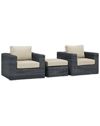ModWay Summon 3-Piece Outdoor Patio Sunbrella Sectional Set