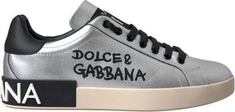 Dolce & Gabbana Portofino Sneakers - Heren - Sneakers - Grijs - 40 EU - Leer - Schoenen