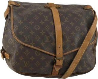 Louis Vuitton Pre-owned Vintage Canvas Crossbody Tas - Dames - Vintage Schoudertas - Bruin - ONE Size - Vintage