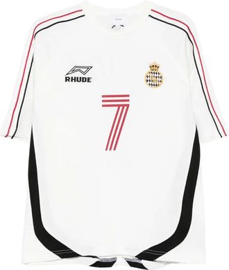 Rhude T-shirt con design a inserti - Bianco