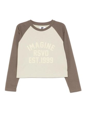 Izzue slogan-print cotton T-shirt - women - Cotton - S - Neutrals