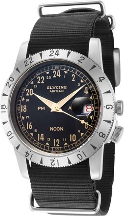 Glycine Airman Vintage Noon Purist Mens Watch