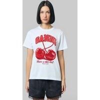 Ganni Basic Cotton Jersey Cherry With Caviar