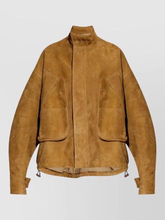 The Attico bomber jacket made from suede leather