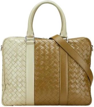 Bottega Veneta Pre-owned Handbags, male, Brown, Size: ONE SIZE Pre-owned Leather shoulder-bags