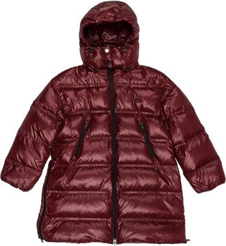 Bimba & Lola hooded puffer coat - women - Recycled Polyamide/Duck Feathers/Polyamide/Duck Down - M - Red