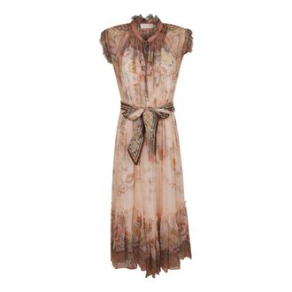 Zimmermann Midi Dresses, female, Multicolor, Size: M Alchemy Flutter Dress