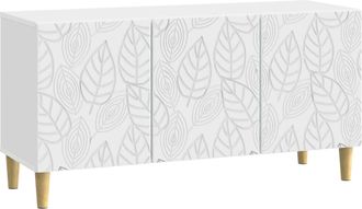 vidaXL Mueble De Tv 99 X 34,5 X 50 Cm Blanco Madera De Ingenier&iacute;a Vidaxl