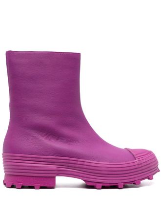 Camperlab Traktori leather ankle boots - unisex - Leather - 42 - Purple