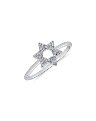 Sabrina Designs 14K 0.08 Ct. Tw. Diamond Star Of David Ring