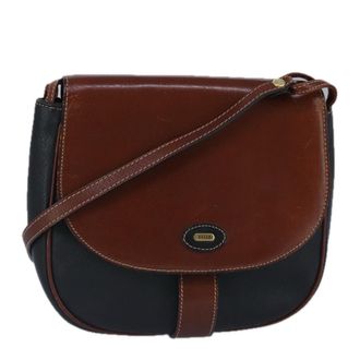 Bally Vintage Leather Leather Shoulder Bag Bag (Pre-Owned)