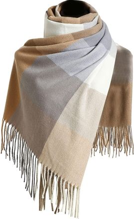 Generic cheap items warehouse deals clearance Womens Scarves Womens Autumn Winter Scarf Classic Plaid Scarf Warm Soft Large Blanket Shawl Soft Scarf Long Shaw