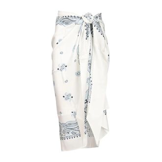 Ferragamo Arabesque Sarong - Dames - Strandmode - Blauw - ONE Size - Badmode