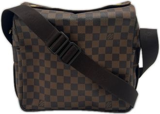 Louis Vuitton Beige Brown Damier Canvas Coated Canvas Leather Shoulder Bag (Pre-Owned)
