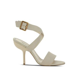 Manolo Blahnik Calfskin Stiletto Heel Womens Sandals