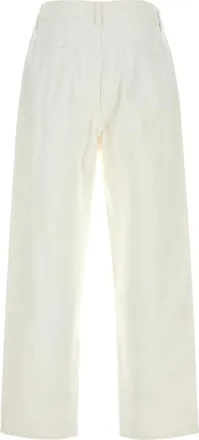 Jil Sander Mens Trouser White Cotton